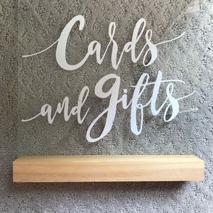 Cards and gifts sign